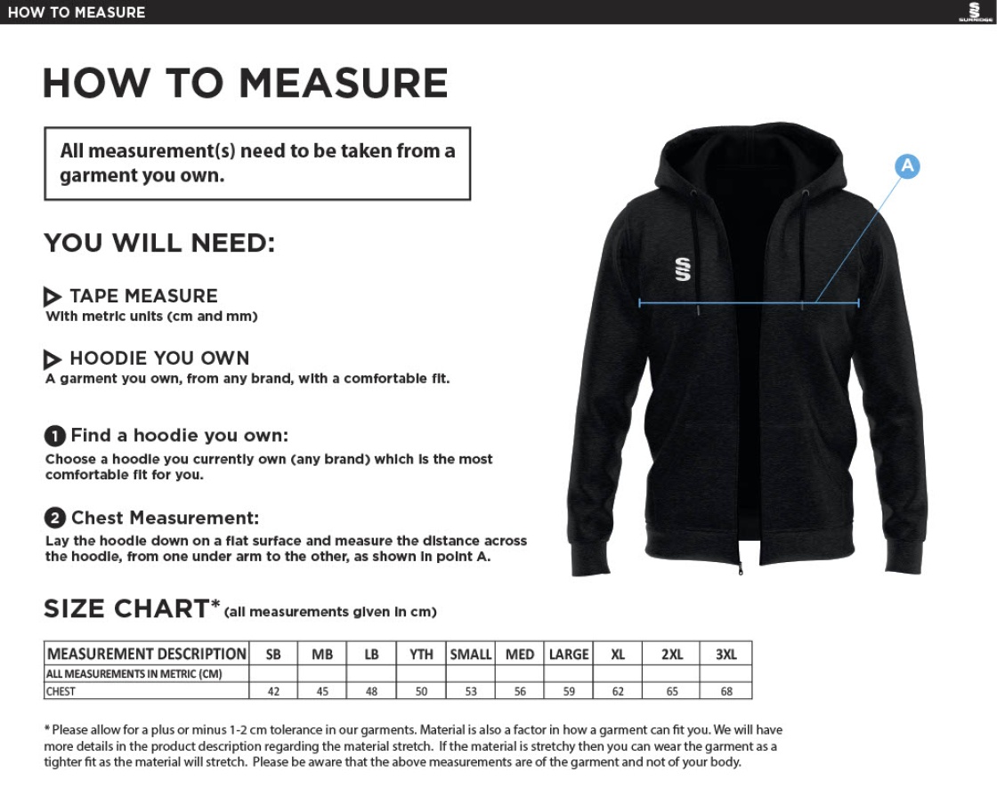 STONE HOCKEY CLUB DUAL HOODY - Size Guide