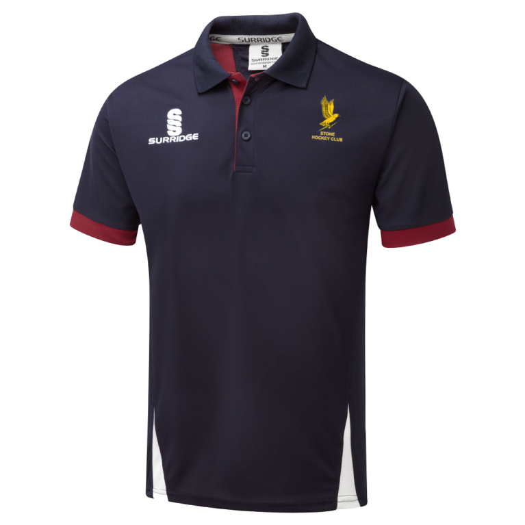 STONE HOCKEY CLUB BLADE POLO NAVY/MAROON/WHITE